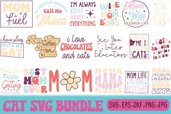 Cat Quote SVG Bundle: Graphics for Crafts