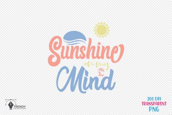 My Mind Summer Beach Quote SVG Design