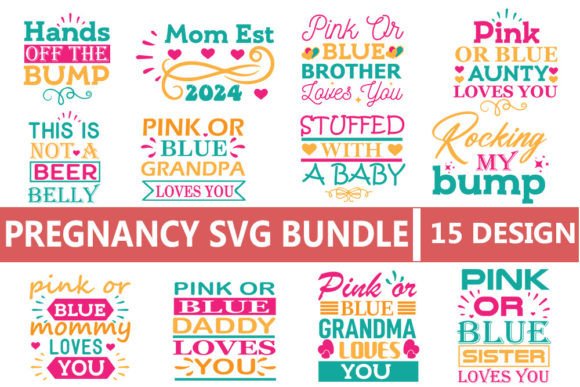 Pregnancy Quote SVG Bundle: Graphics for Crafts
