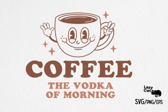 Retro Coffee Funny Quote SVG Design for Crafts & Graphics