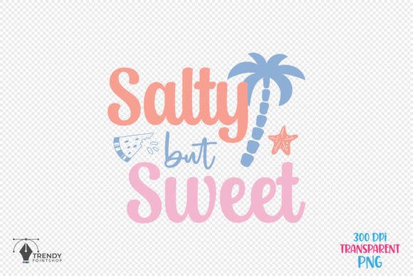 Salty Summer Beach Quote SVG Design for Crafts & Graphics