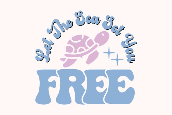 Summer Beach Turtle Quote SVG Design for Crafts & Graphics