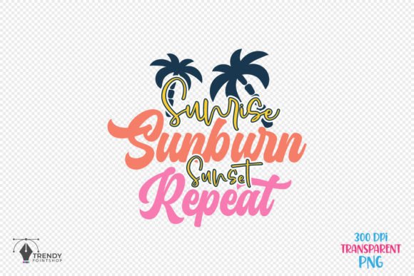Sunrise Summer Beach Quote SVG Design for Crafts & Graphics
